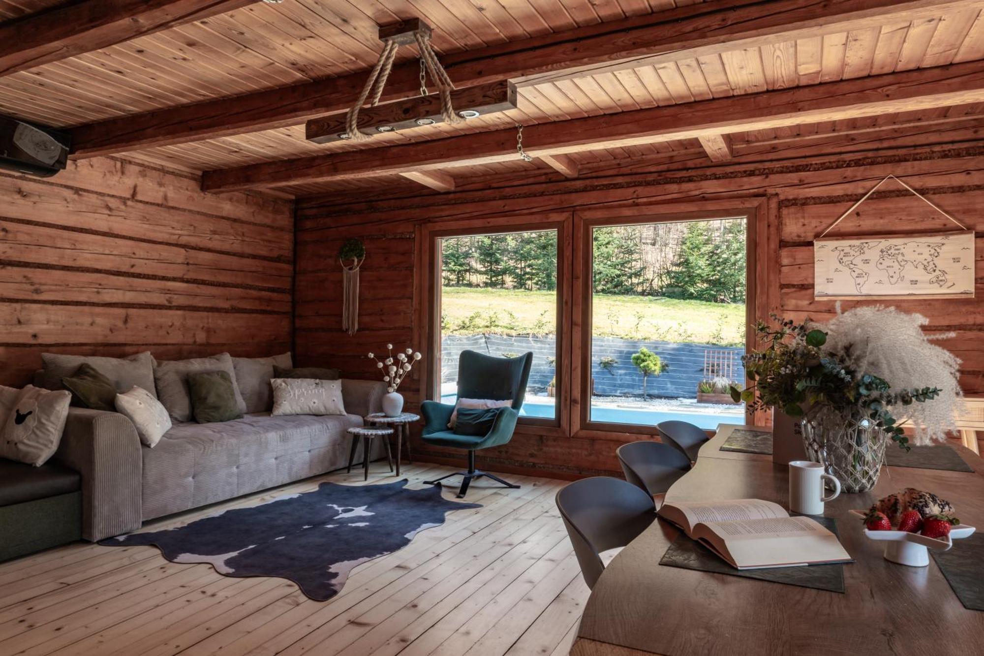 Polana Slowikowa 5 Star- Domek W Gorach Z Jacuzzi, Sauna,Basen,Ogrod Z Lasem, Kominek I Narty Stroza  Exteriör bild